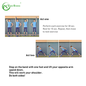 Fasce Fitness da palestra di lunghezza personalizzata Zhensheng bande ad alta resilienza per allenamento materiale in gomma di resistenza normale - Product Image 6