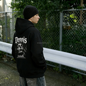 <span class=keywords><strong>Sudaderas</strong></span> con Capucha Personalizadas para Hombre, Sudadera con Capucha Negra y Gris, Lisa, 100% Algodón, Sudadera <span class=keywords><strong>de</strong></span> Felpa Gruesa <span class=keywords><strong>de</strong></span> 500 g/m² - Product Image 1