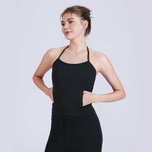Soutien-gorge de sport premium pour <span class=keywords><strong>femme</strong></span>, style licou, avec poches longues, dos élégant, bonnets fixes, pour le yoga et le fitness, Édition 2026 - Product Image 5