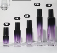Flacon roll-on de luxe 10 ml en verre dépoli carré pour huile de parfum avec diffuseur à bâtonnets pour femme