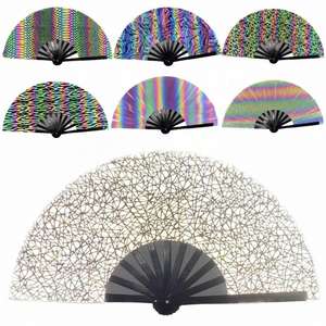 Abanicos Plegables de Bambú Personalizados con Logotipo Impreso Kpop, para Regalo, Negocios, Bodas, OEM, Arte - Product Image 6