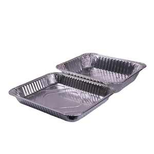 Khay nhôm dùng một lần cỡ lớn 9x13 inch, có nắp, hộp đựng thức ăn bằng giấy bạc nửa kích thước (gói 25/30 chiếc), nhựa PE dùng cho dịch vụ ăn uống - Product Image 2