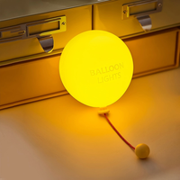 Lampe de nuit LED créative en forme de ballon, mignonne et mini, pour enfants, bébés, en silicone, rechargeable, avec capteur tactile