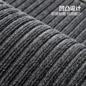 Entrance <b>Mat</b> Grey Striped Polyester Fiber Rectangle Non <b>Slip</b> Wear Resistant Hotel Use - Product Image 3