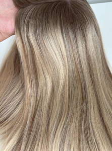 Topper de cheveux humains lisses et respirants de haute qualité 2026, cheveux Remy européens, couleur balayage, finition soie - Product Image 4