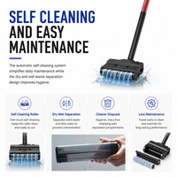 2.8kg Lightweight Self Cleaning Floor Washer 180° Lay Flat Design 55dB Low Noise Cordless Wet and Dry Floor Cleaner