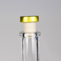 Bouteilles en verre transparent 25 oz pour sauces piquantes, huiles, confitures, limonades, whisky, vin, boissons, huiles, kombucha, kéfir, vinaigre, bière avec bouchons en T