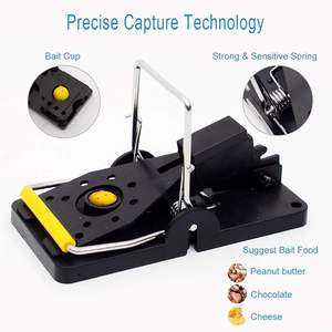 Piège à souris en plastique ABS réutilisable et écologique, attrape-souris solide pour souris et rats, à ressort, contrôle des nuisibles, tueur de souris - Product Image 3