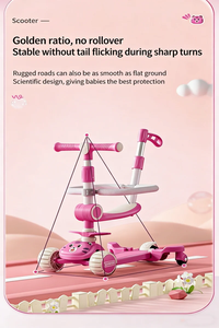Trottinette pour enfants de haute qualité avec lumières LED, grandes roues, prix de gros abordable, trottinette à pousser pour enfant avec lumière, musique et siège - Product Image 5