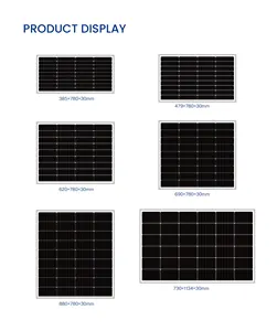 Modul tenaga surya karbon biru, panel surya Mono 50W 60W 70 W 80W 90W 170 Watt stok panel surya dan fotovoltaik
