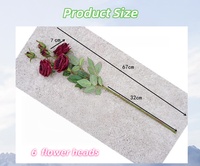Vente en gros de grandes roses artificielles Austin à 6 têtes, en soie, modernes et réalistes, blanches et rouges, pour mariage, décoration de table de remise de diplôme