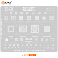 Stensil Reballing BGA untuk CPU/RAM Samsung Seri Exynos 8895/7870/3475/9610/990 E8825 RAM496/556 IF/RF/PA/Power/Wifi IC Chipset