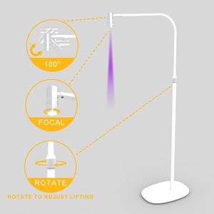 Lampe UV SM242 395-400nm pour cils, 3535 LED, pédale USB 5V 5W, gradation à cinq niveaux, séchoir à colle pour faux cils, 10000h, 3.2Kg - Product Image 5