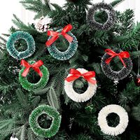 Guirlande miniature de Noël à suspendre de style américain Huidi Bear, 3-8 cm, pour la décoration intérieure et les célébrations de Noël