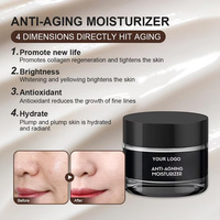 Crème hydratante anti-âge avancée pour le visage avec acide hyaluronique et niacinamide, réduit les rides et raffermit la peau, hydratante et régénérante