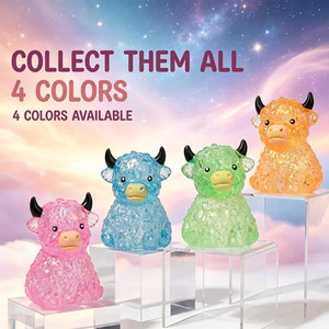 Nuovo Giocattolo Antistress Squishy in TPR a Forma di Mucca Highland con Glitter, a Lenta Risalita, Prodotto a Guangdong, Modello 083, per <span class=keywords><strong>Giovani</strong></span> 15-35 Anni - Product Image 1