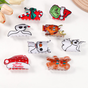 Gchristmas Thời Trang PVC Kẹp Kẹp Hàng Ngày Sử Dụng Dễ Thương Màu Đỏ Tóc Clip Cho Phụ Nữ Trở Lại Đầu Cuộn Tóc Hot Bán Đồ Trang Sức Mũ sắt - Product Image 5