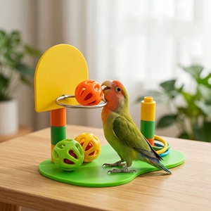 Parrot Toy Training Set: <b>Ring</b> Toss Game for Small and Medium-Sized Birds—Interactive Training Equipment - Product Image 1