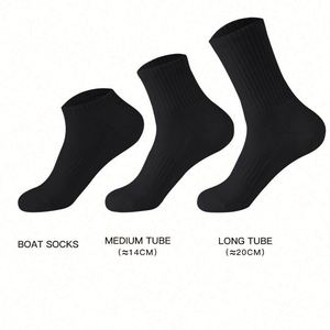 Wholesale Blank White Black Man Sports Boat <b>Socks</b> Middling Breathable Sport Running Basketball <b>Long</b> <b>Socks</b> - Product Image 2