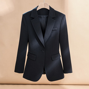 Women's Suit Set Solid Color Polyester Anti-Wrinkle Casual Suit Jacket <b>Pants</b> <b>Work</b> Wear Professional Formal Clothes - Product Image 3