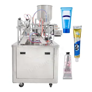 OCEAN Fully Automatic Toothpaste Metal Aluminium Tube Cut Seal and Fill Machine for Face Wash Tube