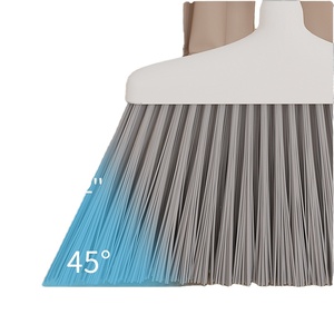 हॉट सेलिंग उच्च गुणवत्ता वाले ब्रोम और डस्टपैन सेट-होम सफाई के लिए विस्तारित एल्यूमीनियम लंबे हैंडल पीपी ब्रोम सिर के साथ - Product Image 2