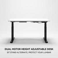 Bureau debout électrique à double moteur, bureau informatique réglable en hauteur avec ou sans tiroir de rangement pour la maison et le bureau