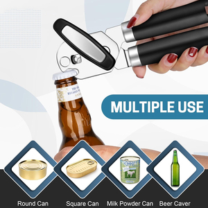 Abrelatas Multifuncional para Cocina, Abrebotellas Manual de Acero Inoxidable con Perilla Giratoria, Abrebotellas de Cerveza y <span class=keywords><strong>Vino</strong></span> con Borde Liso - Product Image 6