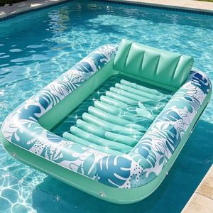 Piscine gonflable personnalisée avec logo, chaise longue flottante avec sac isotherme intégré, équipement d'été fonctionnel pour le plaisir en plein air - Product Image 1