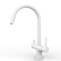 Robinet multi-fonctions moderne blanc mat en acier inoxydable SUS 304, 5 en 1, avec cartouche céramique, à poser sur comptoir, flexible à 360 degrés