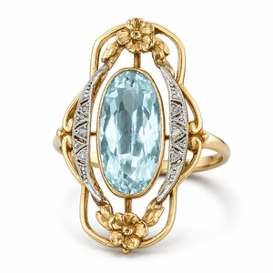 Anello con Design Floreale Traforato Stile Vintage per Donne - Product Image 1