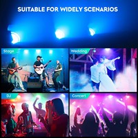 200W DMX512 Cob Surface LED Par Light avec portes de grange RGBWA 5in1 LED Blinder Light DJ Disco Stage Lighting