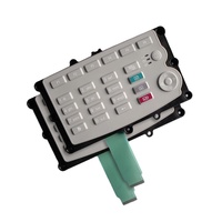 Clavier à membrane médical personnalisé avec surface facile à nettoyer, icônes personnalisées, fenêtre d'affichage transparente et circuit flexible