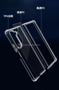 TPU + PC pha lê rõ ràng chống sốc bảo vệ điện thoại Bìa Pro Max <span class=keywords><strong>Shell</strong></span> trường hợp đối với Samsung Galaxy Z gấp 6 5 4 3 và Oppo rõ ràng - Product Image 4