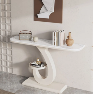 Table <span class=keywords><strong>console</strong></span> moderne en marbre de luxe, <span class=keywords><strong>meuble</strong></span> mural pour entrée, salon et couloir - Product Image 2