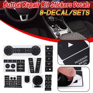 8PCS <b>Car</b> Steering Wheel Windows Headlight Switch Worn Button Repair Stickers for VW for Volkswagen for Touareg 2004-2009 <b>Decals</b> - Product Image 1