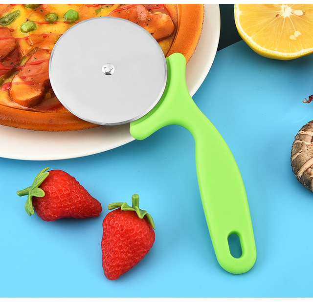 Premium Stainless Steel Pizza Cutter Wheel Eco Friendly Food Grade Home Pizza Cutting Tool Cheese Shovel Roller Tool