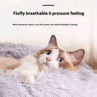 50cm de Long lit de chat en peluche coussin doux pour animaux de compagnie pour chats et chiens hiver dormir canapé tapis fabricant livraison directe