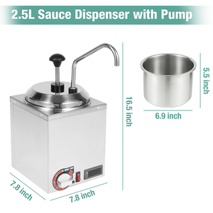 Dispensador de Salsas de Acero Inoxidable para Mesa, Dispensador de Ketchup, Calentador de Sirope, Dispensador de Salsas - Product Image 4