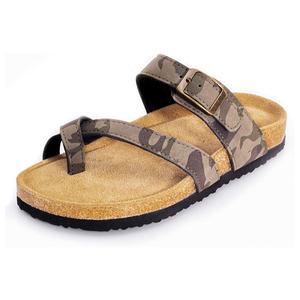 <span class=keywords><strong>Sandales</strong></span> à enfiler pour garçon en <span class=keywords><strong>cuir</strong></span> de vachette PU camouflage, confortables avec semelle en mousse à mémoire de forme et semelle en liège - Product Image 2