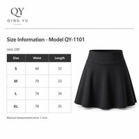 Jupe de tennis taille haute unie de qualité supérieure pour femme, ensemble short-jupe athlétique extensible avec logo sur le devant, poches, résistant aux plis, pour le golf, la course et la gym 1