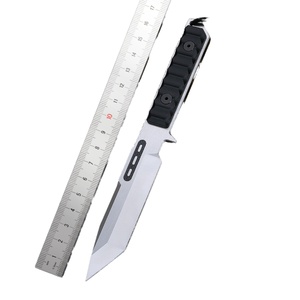 Couteau tactique de survie multifonctionnel personnalisable OEM pour le camping et la chasse, lame fixe en acier inoxydable, manche G10, DIY - Product Image 1