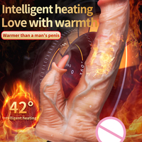 Lecenia Sensual Maestro Persona - Godemiché télescopique intelligent en silicone liquide de 417g avec fonction de léchage, chauffant et étanche, pour adultes