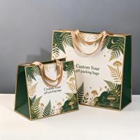 Sac cadeau en kraft réutilisable écologique personnalisé avec logo imprimé à l'écran |   Sac de courses découpé au laser pour emballage de boutique (recyclé)