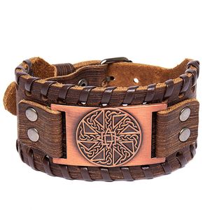 Nueva Pulsera Vikinga de Cuero con Nudo Celta y Amuleto Nórdico Medieval, Ajustable y Ancha, para Hombre y Mujer - Product Image 6