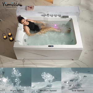 Pietra resina Freestanding vasca da bagno vendita calda diretta della fabbrica a buon mercato prezzo acrilico moderno Freestanding 2 persona vasca da bagno - Product Image 3