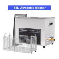 Pulitore a Ultrasuoni da 15L per Catene di Biciclette e Parti del Motore, Sgrassatore, Macchina per Pulizia con Serbatoio d'Acqua, Pulitore a Ultrasuoni di Grandi Dimensioni