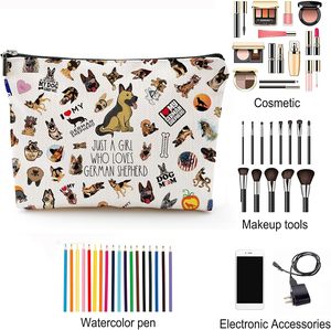 Trousse à cosmétiques Berger allemand, trousse de <span class=keywords><strong>maquillage</strong></span> amusante pour les amoureux des chiens, femmes et filles, cadeaux pour les propriétaires de chiens - Product Image 3