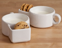 Tasse en Céramique Soupe et Biscuits avec Support à Biscuits, Tasse à Café Soupe et Biscuits ou Ensemble Bol à Céréales