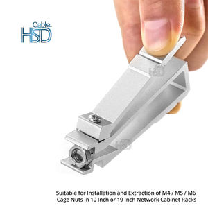 Fixations en aluminium pour rack de serveur d'ordinateur Outil d'extraction d'écrou carré pour le démontage d'armoires et l'installation de sertissage - Product Image 2